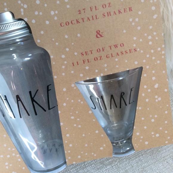 Rae Dunn Dining Rae Dunn Cocktail Shaker And Glasses Boxed Set